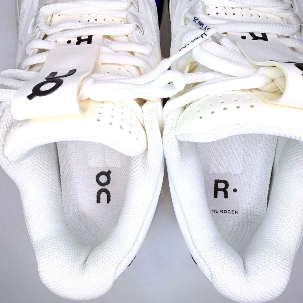 On THE ROGER Pro Women 8 White Cobalt Blue Professional Tennis Carbon Plate - Picture 8 of 10